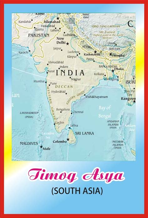 timog asya map